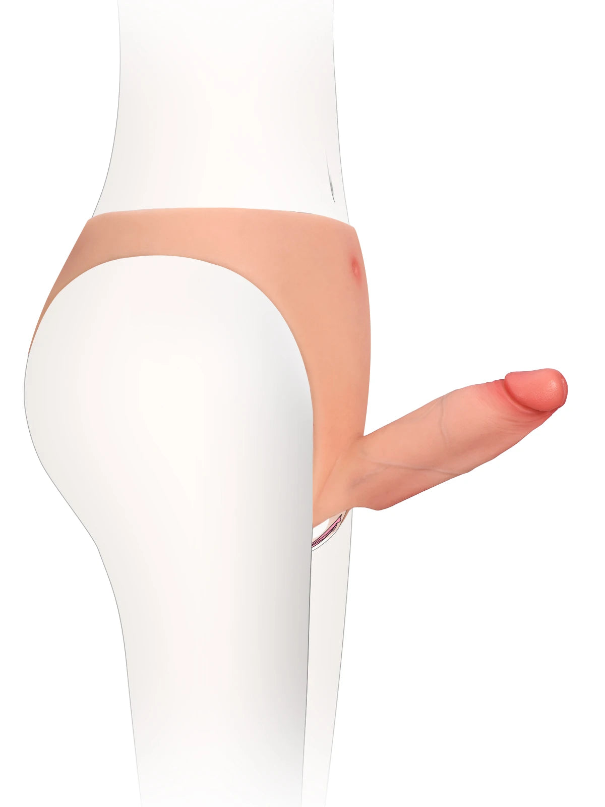 Casey - Hohler Strap-On-Dildo · Tragbar · Premium-Silikon - 15,5 cm