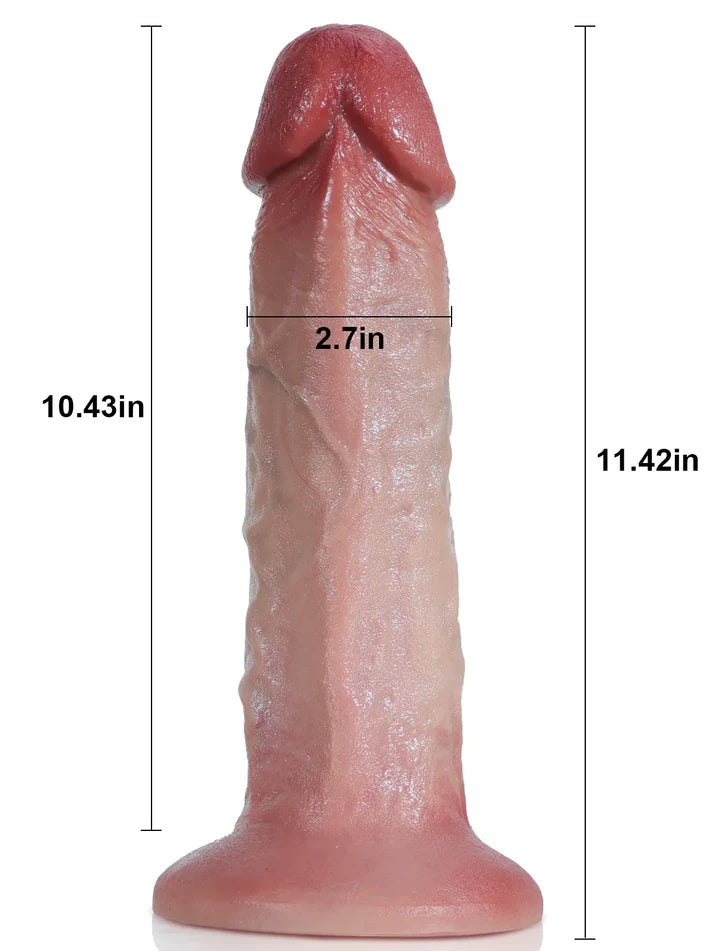 David - Langer, dicker, realistischer Dildo mit praller Eichel & detailreicher Struktur - 29 cm