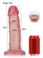 David - Großer Anal-Dildo mit Praller Eichel und Detailreicher Struktur - 29 cm