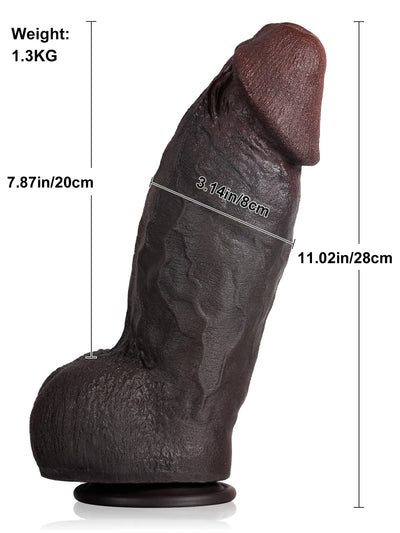 Diego - Realistischer Dildo mit Dual-Density-Silikon und Progressiver Verdickung - 28 cm