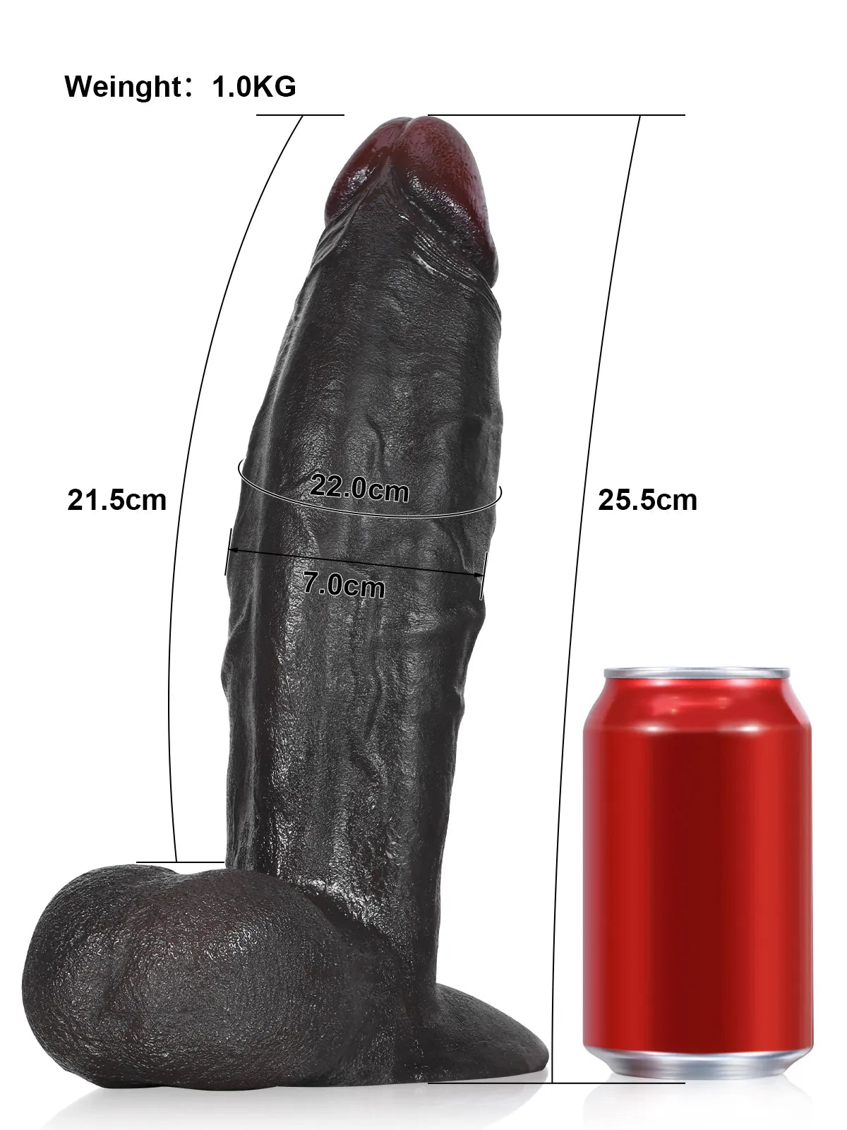 Dragon - Großer Realistischer Dildo · Extra Dick · Schwingende Hoden · Vac-U-Lock - 25,5 cm