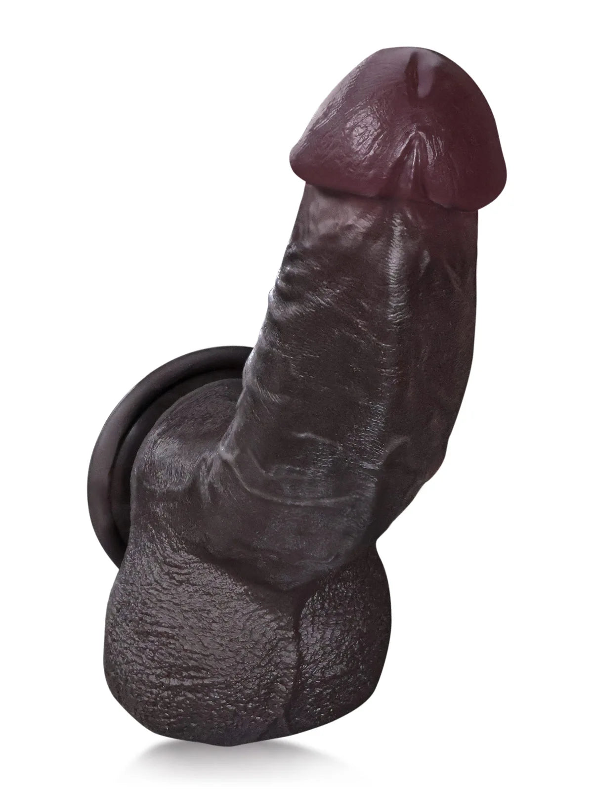 Elias - Schwarzer Stoßdildo mit Vibration und Heizfunktion - Fernbedienung - 27,0 cm