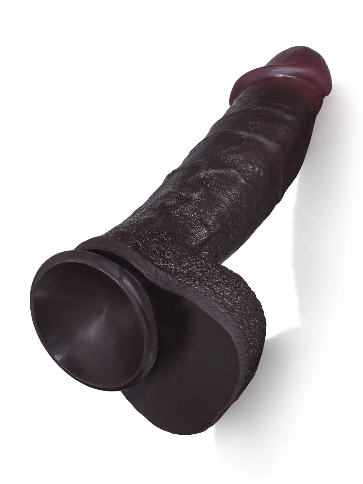 Elias - Schwarzer Stoßdildo mit Vibration und Heizfunktion - Fernbedienung - 27,0 cm