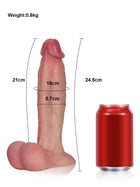 Elrond - Gebogener Silikon-Dildo mit zulaufender Form, Vac-U-Lock-kompatibel - 24,5 cm