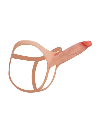Emberfall - Schlanker Umschnalldildo (Strap-On) mit realistischer Struktur - 19 cm