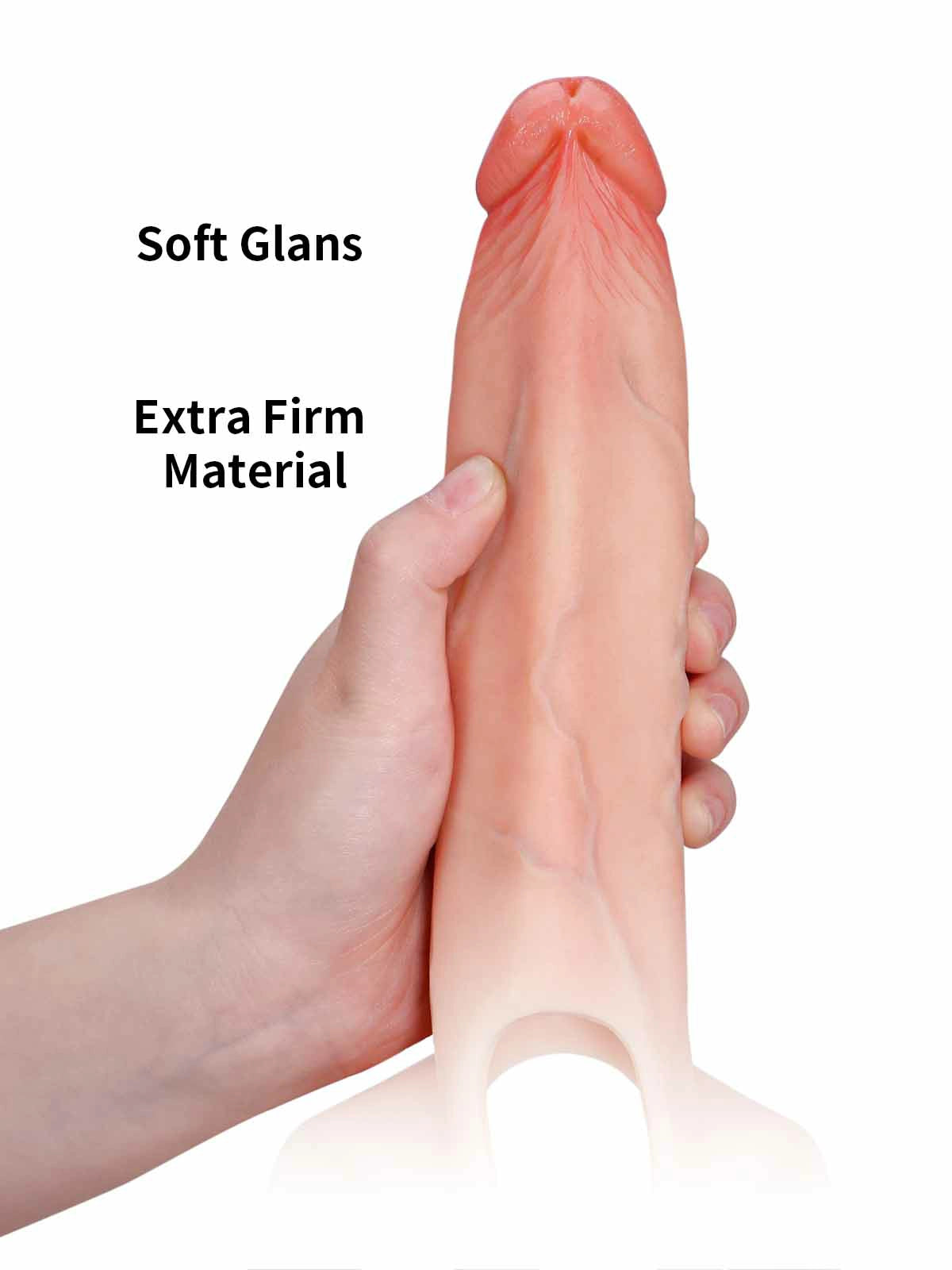 Emberfall - Schlanker Umschnalldildo (Strap-On) mit realistischer Struktur - 19 cm