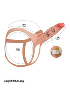 Emberfall - Schlanker Umschnalldildo (Strap-On) mit realistischer Struktur - 19 cm