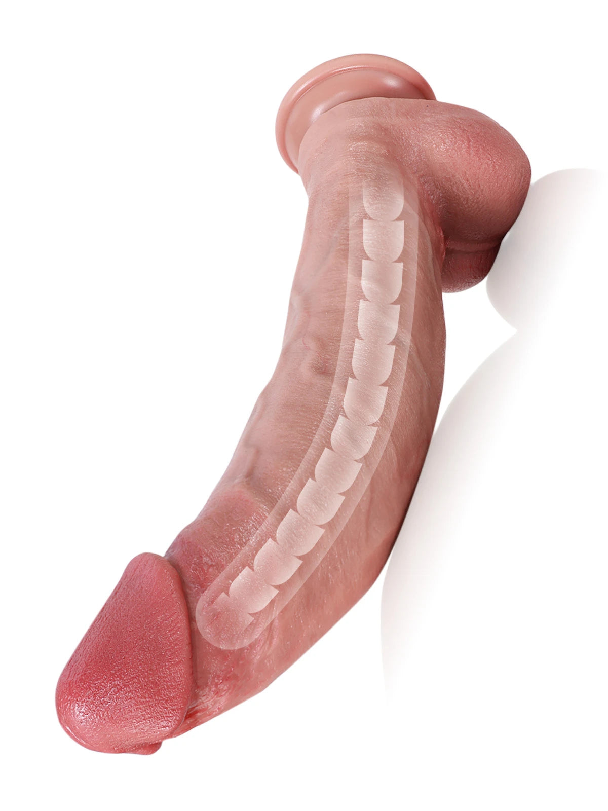 Farid - Großer, dicker, realistischer Silikon-Dildo mit stabilem Kern - 31 cm