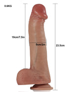 Günther - Realistischer Dildo mit 9 Stoßmodi und 3 Vibrationsstufen - 23,5 cm
