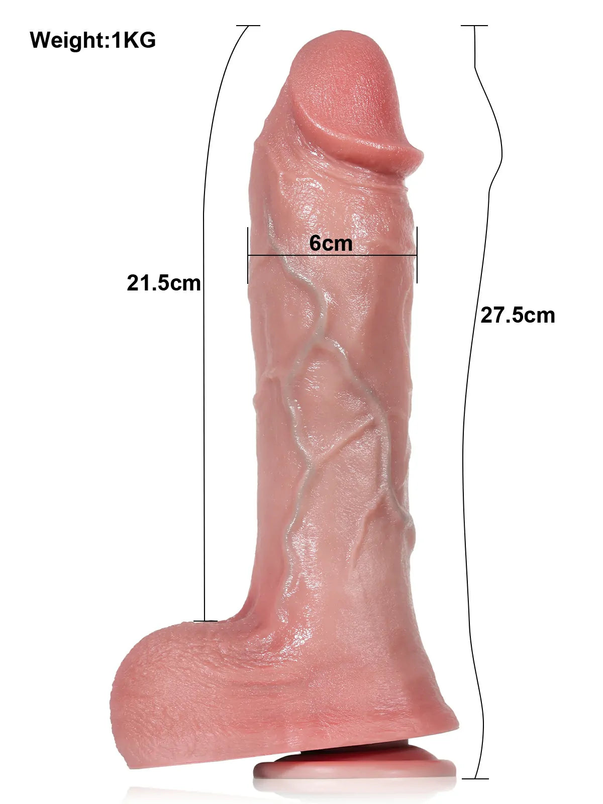 Hagen - Realistischer Dildo mit tiefer Stoßfunktion für intensives Vergnügen - 27,5 cm
