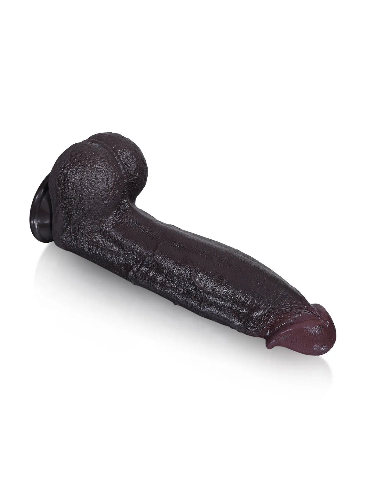Henry - Schwarzer Dicker Dildo mit konischer Eichel und breitem Schaft – 27,4 cm