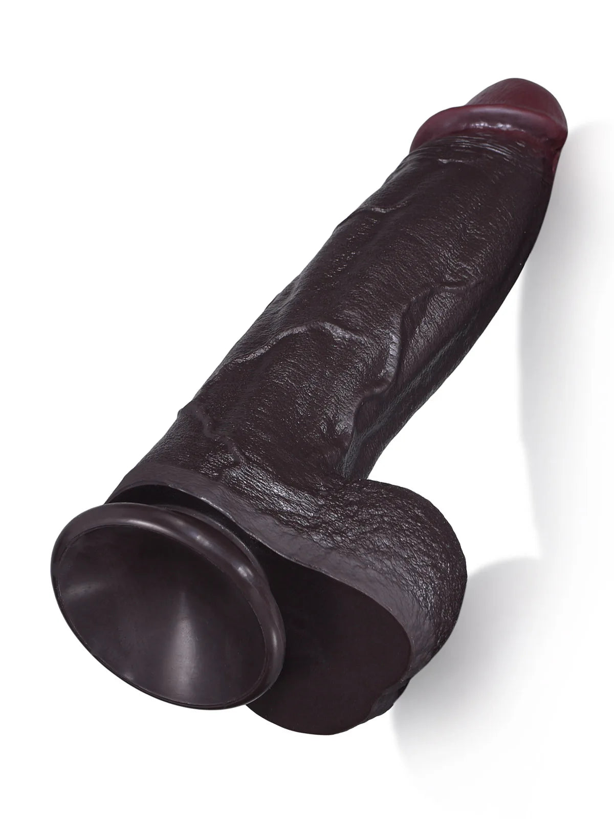 Henry - Schwarzer Dicker Dildo mit konischer Eichel und breitem Schaft – 27,4 cm