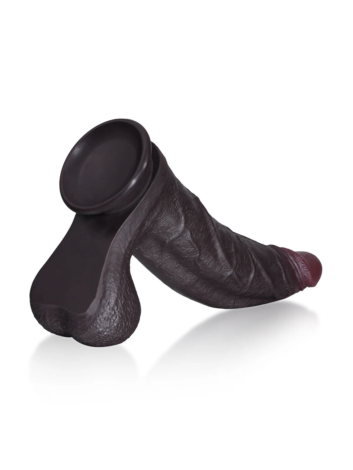 Hunter - Schwarzer Gebogener Realistischer Dildo zur G-Punkt-Stimulation – 23,6 cm