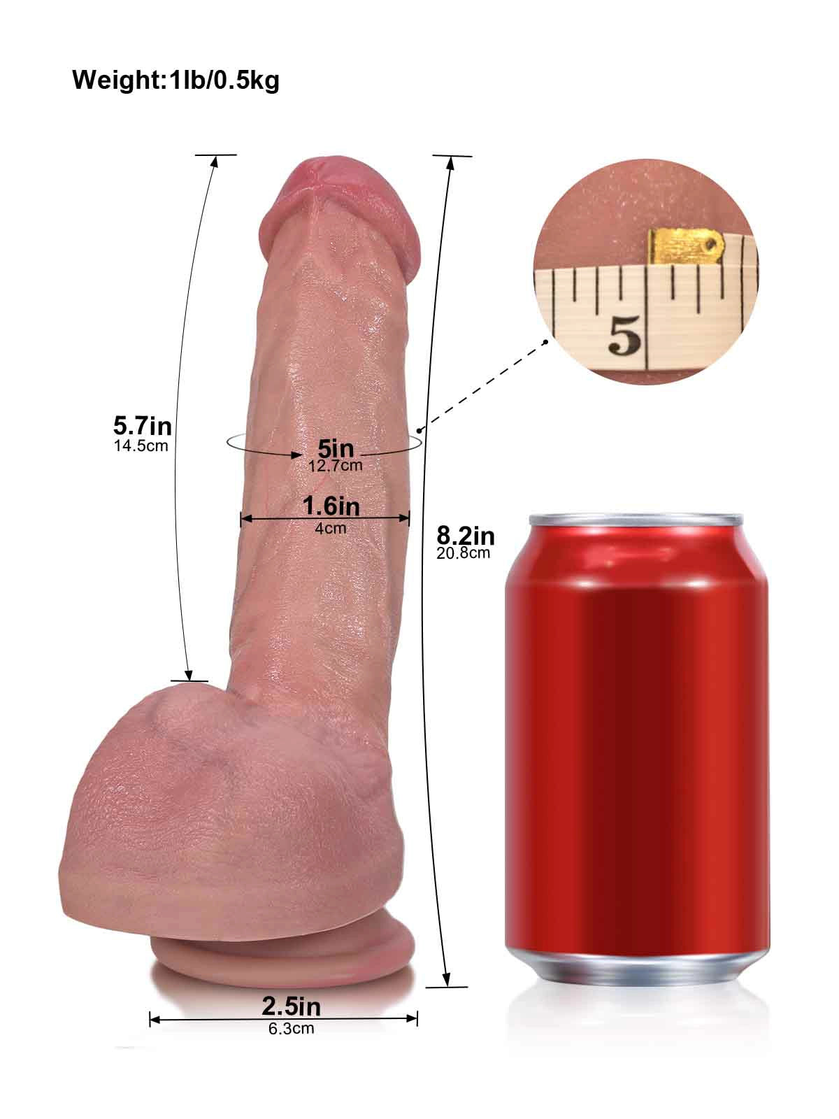 Jamie - Realistischer Dildo mit flexiblem Metallkern für Einsteiger – 20,8 cm