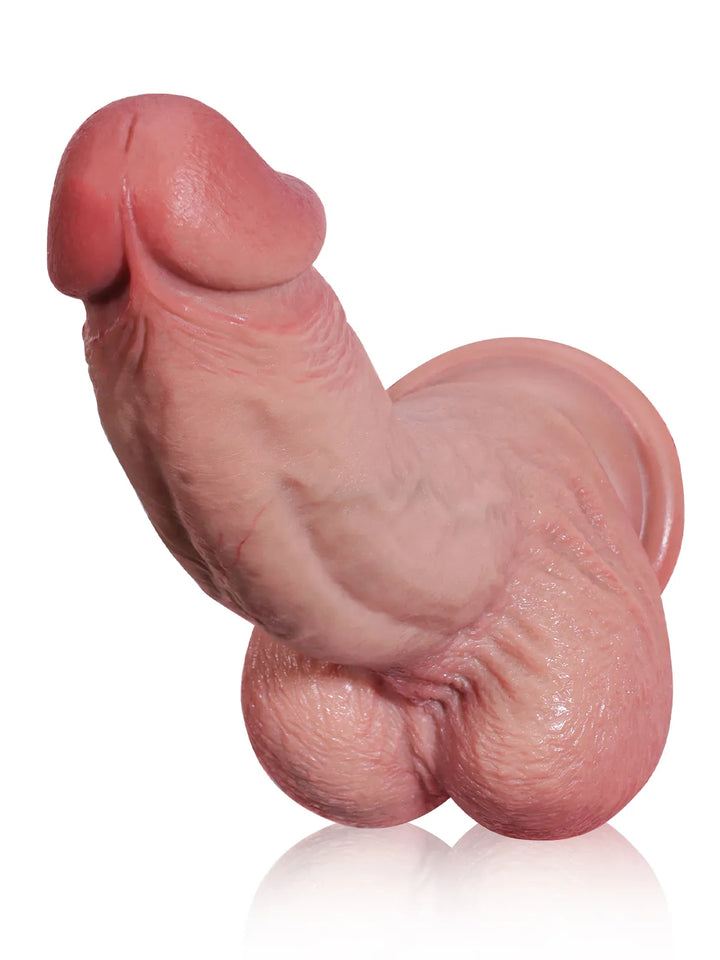 Jochen – Biegsamer Dual-Density Dildo mit strukturierter Wölbung und großer Eichel – 21,5 cm