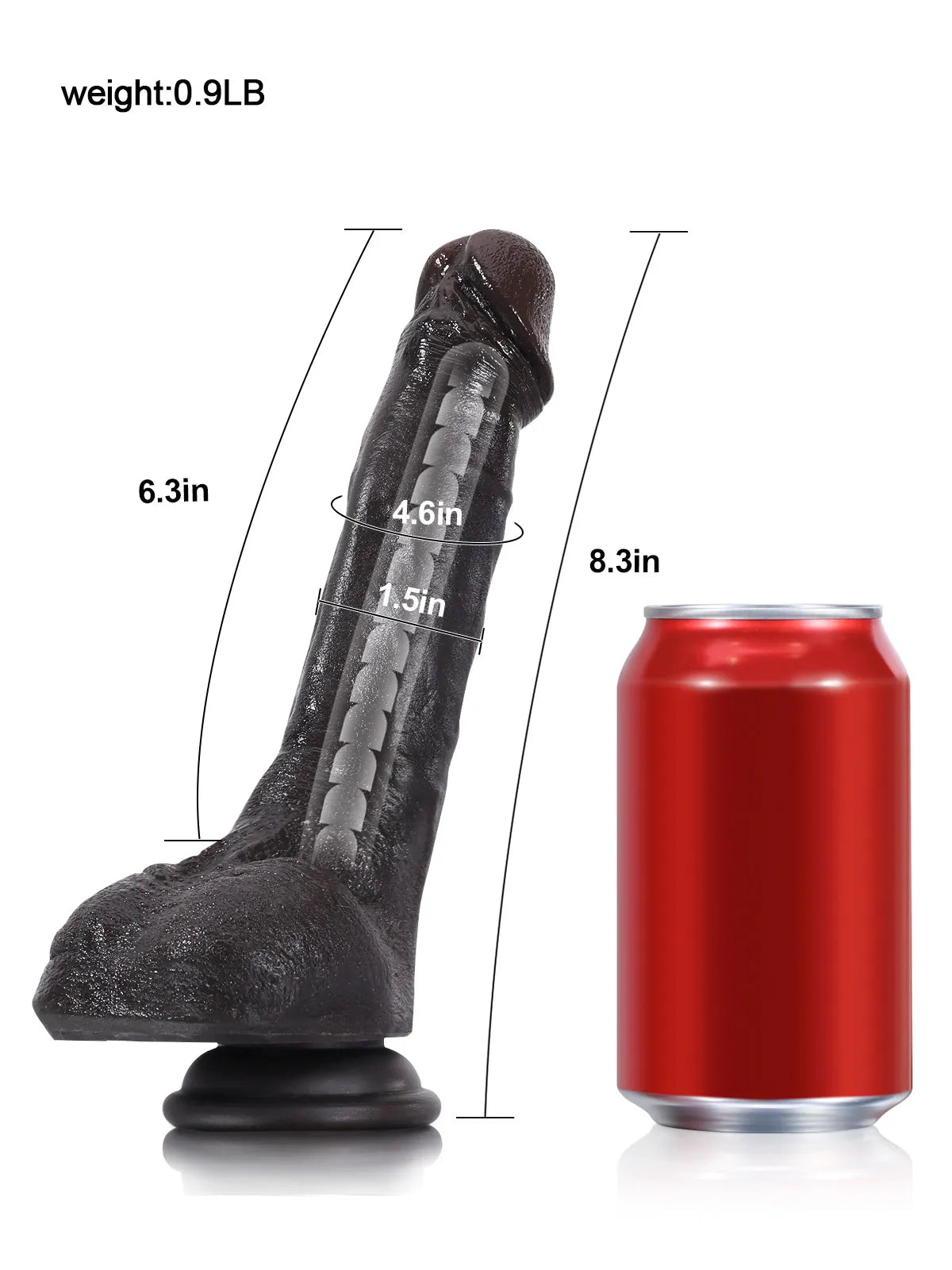 Jodie - Realistischer Dildo · Weich · Flexibel · Stabilisierender Kern - 21 cm
