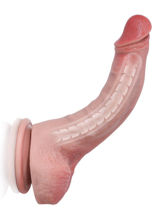 Jodie - Weicher, flexibler Silikon-Dildo mit stabilisierendem Kern - 21 cm