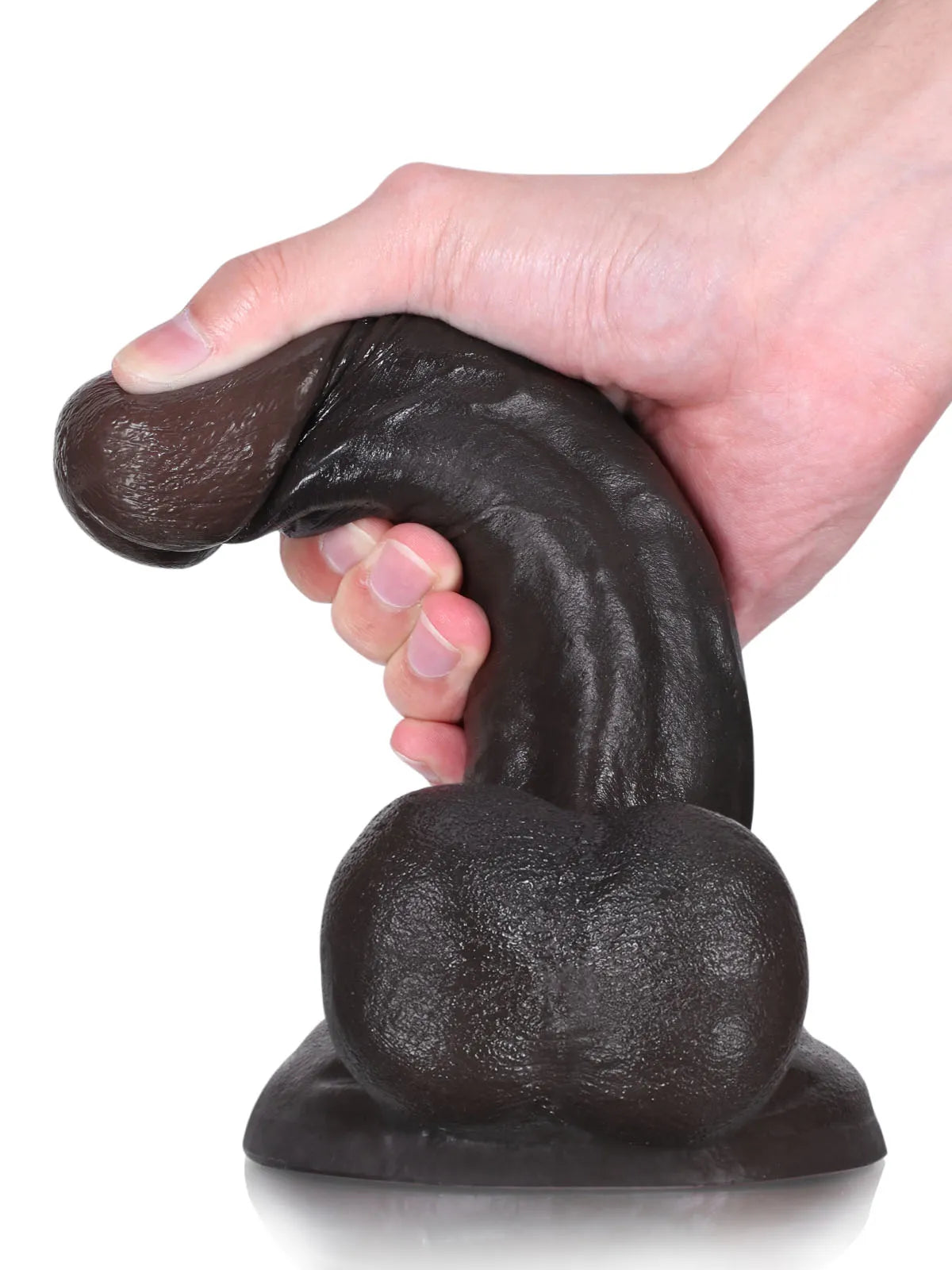 John - Realistischer Dildo · Großer Saugnapf · Flexible Hoden - 21 cm