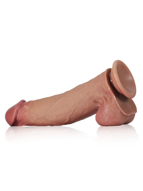 Jörg - Realistic Gleitender Hautdildo Braun  - 23.3Cm