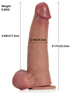 Jörg - Realistischer Dildo · Gleitende Haut · Bewegliche Hoden - 23,3 cm