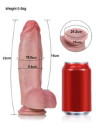 Jorge - Realistischer Dildo mit breitem Rücken und ausgeprägtem Grat - 22 cm