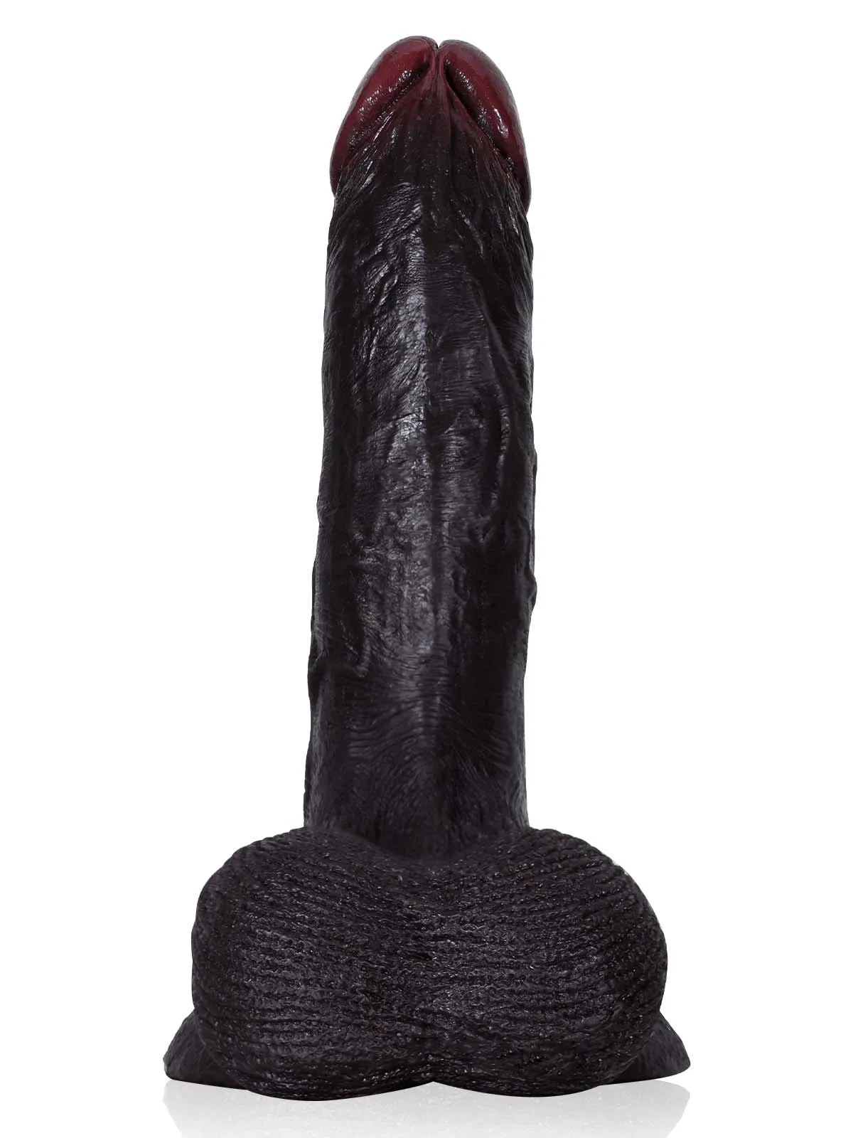 Karl - Realistischer Dildo in Schwarz mit beweglichen Hoden - 22 cm