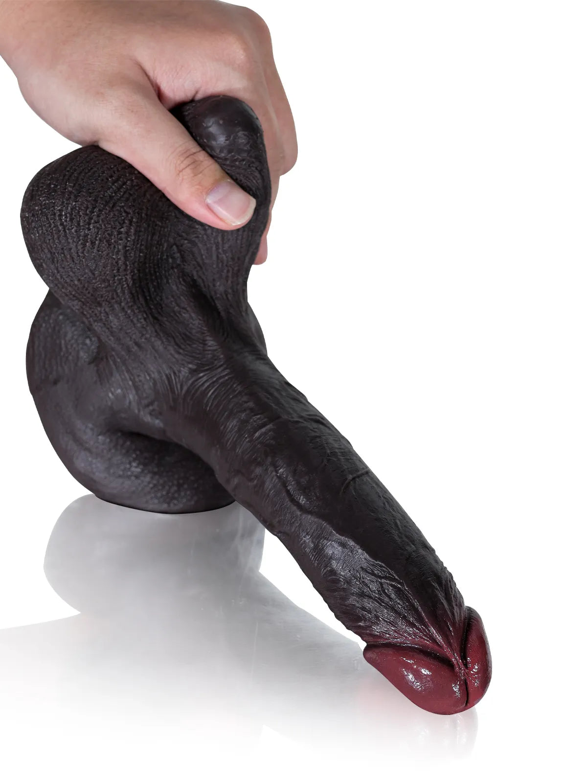 Karl - Realistischer Dildo in Schwarz mit beweglichen Hoden - 22 cm