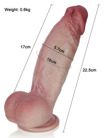 Kimi - Realistischer Dildo mit Dual-Density-Silikon, Für Einsteiger - 22,5 cm