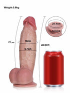 Kimi - Realistischer, weicher, dicker Dildo mit hautähnlicher Struktur - 22,5 cm