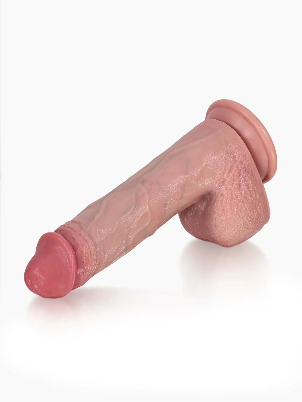 Leon - Dildo mit Stoßfunktion, Gefalteter Hauttextur und Heizfunktion - 22,4 cm