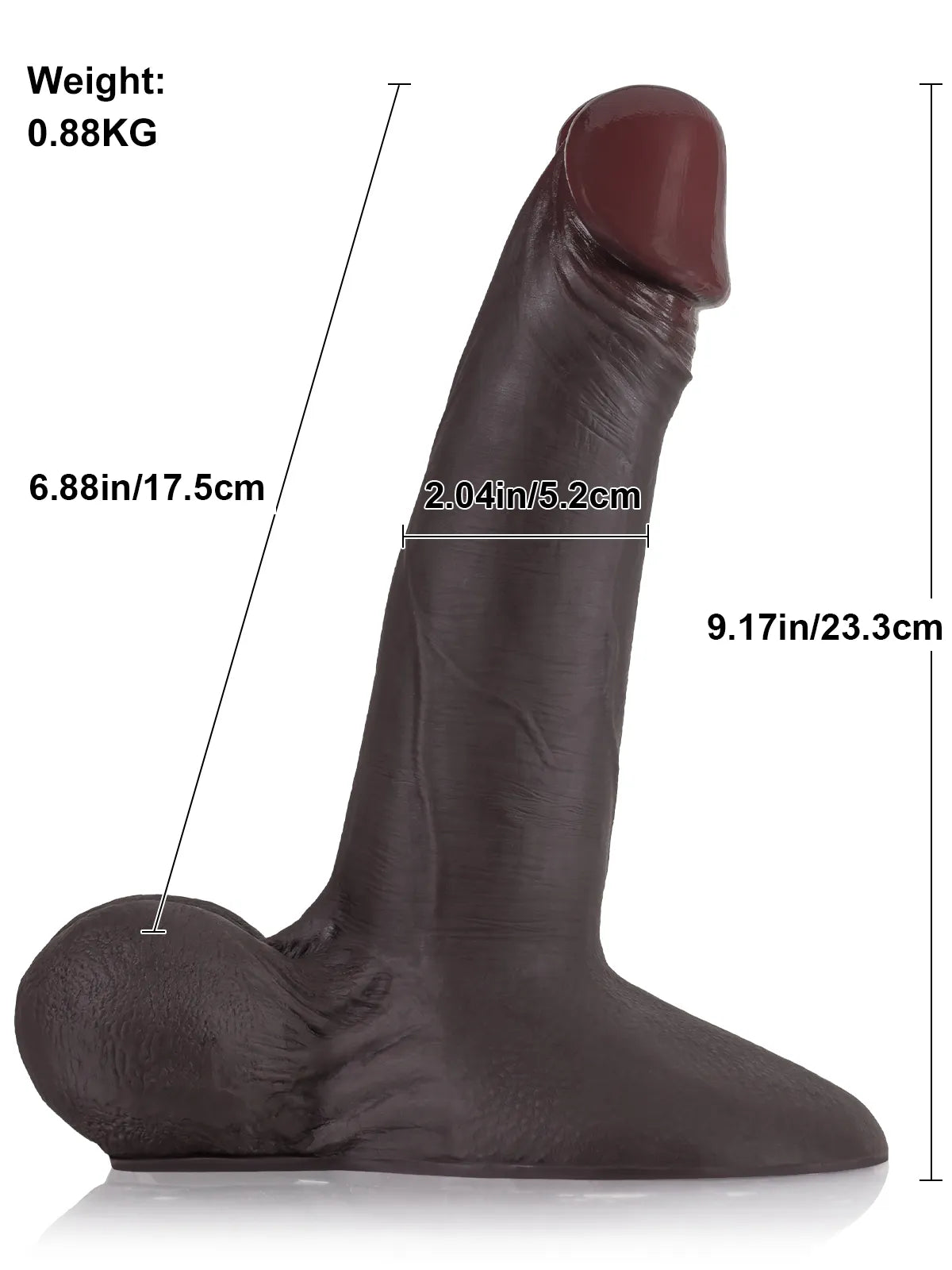 Lichtner - Realistischer Dildo mit gleitender Haut & Vac-U-Lock-Anschluss - 23,3 cm
