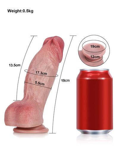 Londo - Realistischer Dildo, kurz, dick & voluminös - 19 cm