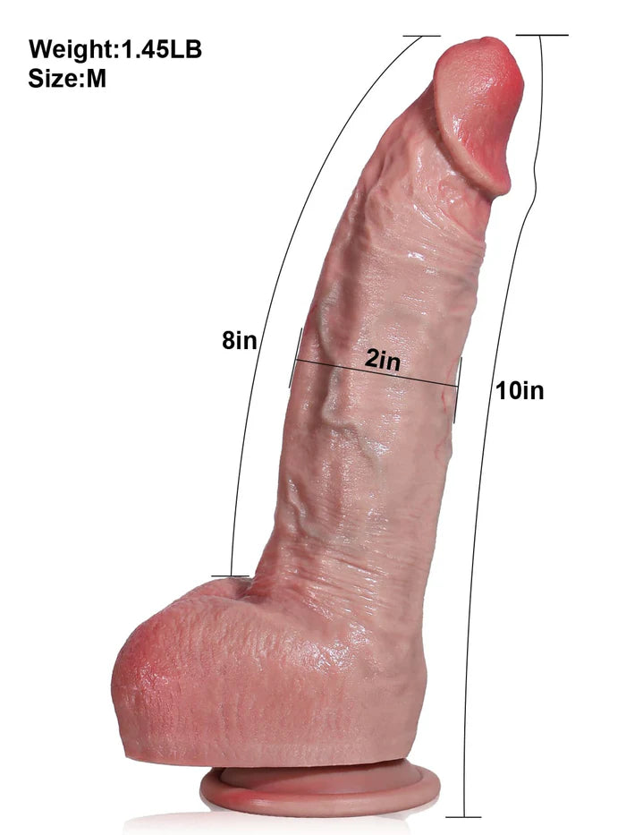 Odin - Großer, dicker Real-Feel-Dildo mit biegsamem Metallkern - 25,4 cm