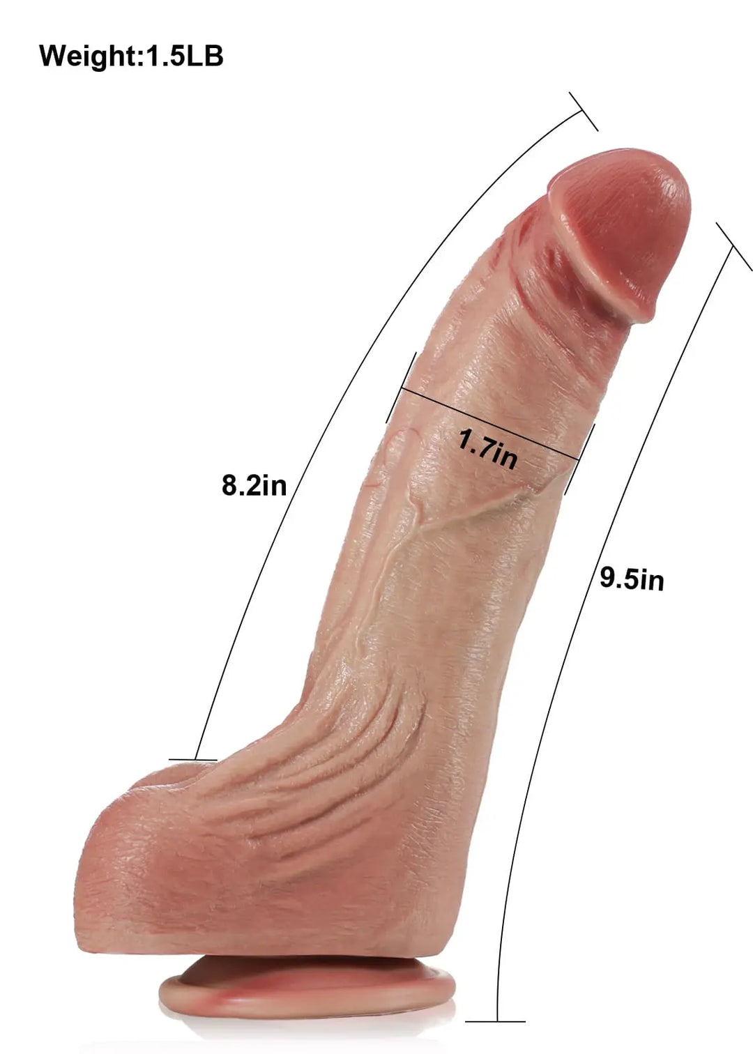 Pauline - Flesh Ultra Realistischer Dildo mit Real Feel - 23 cm
