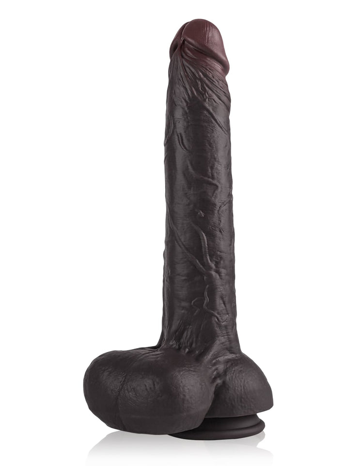 Phoenix - Realistischer Silikon Langer Dildo mit Gleitenden Hoden - 32.5Cm