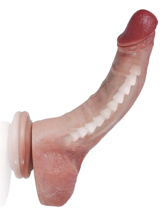 Rainer - Weicher, flexibler Silikon-Dildo mit stabilisierendem Kern - 20 cm
