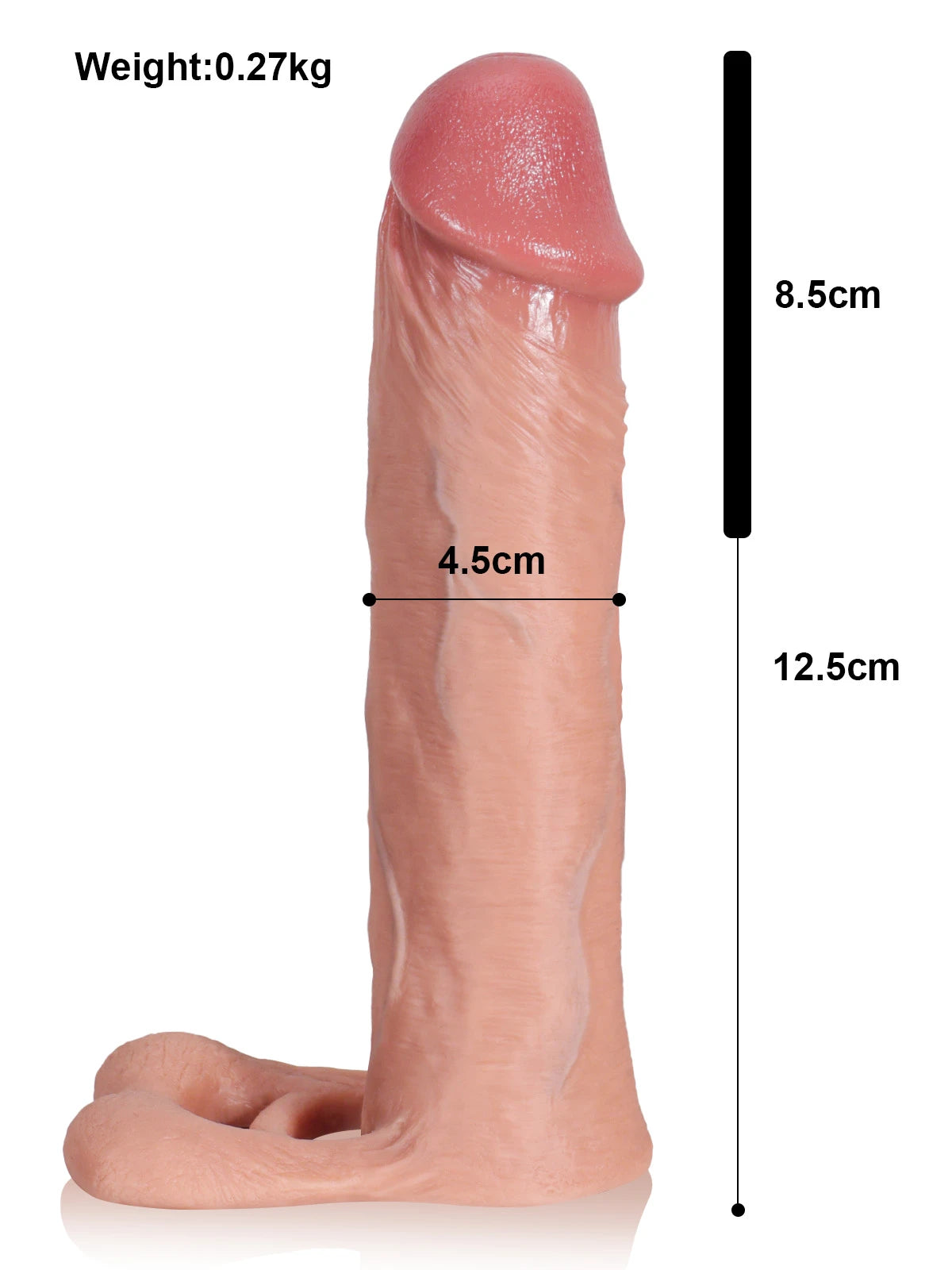 Randon - Realistische Penishülle mit Verlängerung, Weich und Flexibel - 21 cm
