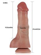 Rolf - Realistischer Dildo mit 9 Stoßmodi, 3 Vibrationsstufen und Heizfunktion - 21 cm