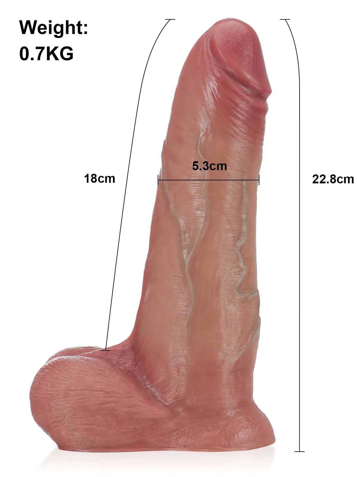 Ryder - Realistischer Dildo mit gleitender Haut, Hoden & Vac-U-Lock-Anschluss - 22,8 cm