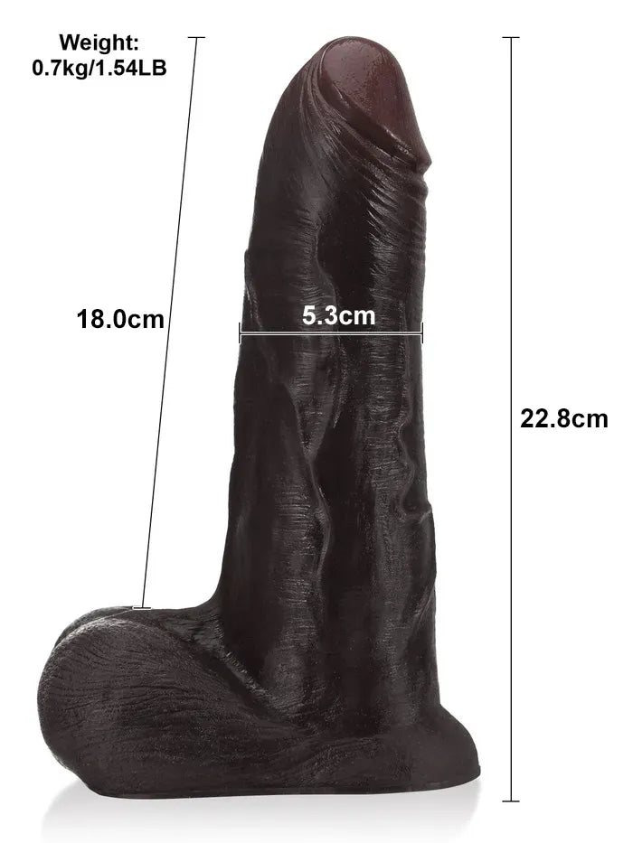 Ryder - Realistischer Dildo mit glatter, hautähnlicher Oberfläche, Vac-U-Lock - 22,8 cm