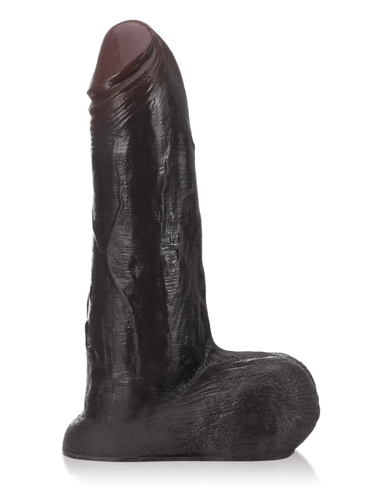 Ryder - Schwarzer, realistischer Dildo mit gleitender Haut, Vac-U-Lock-Anschluss - 22,9 cm