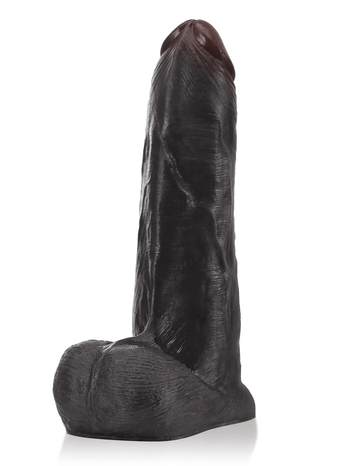 Ryder - Schwarzer, realistischer Dildo mit gleitender Haut, Vac-U-Lock-Anschluss - 22,9 cm
