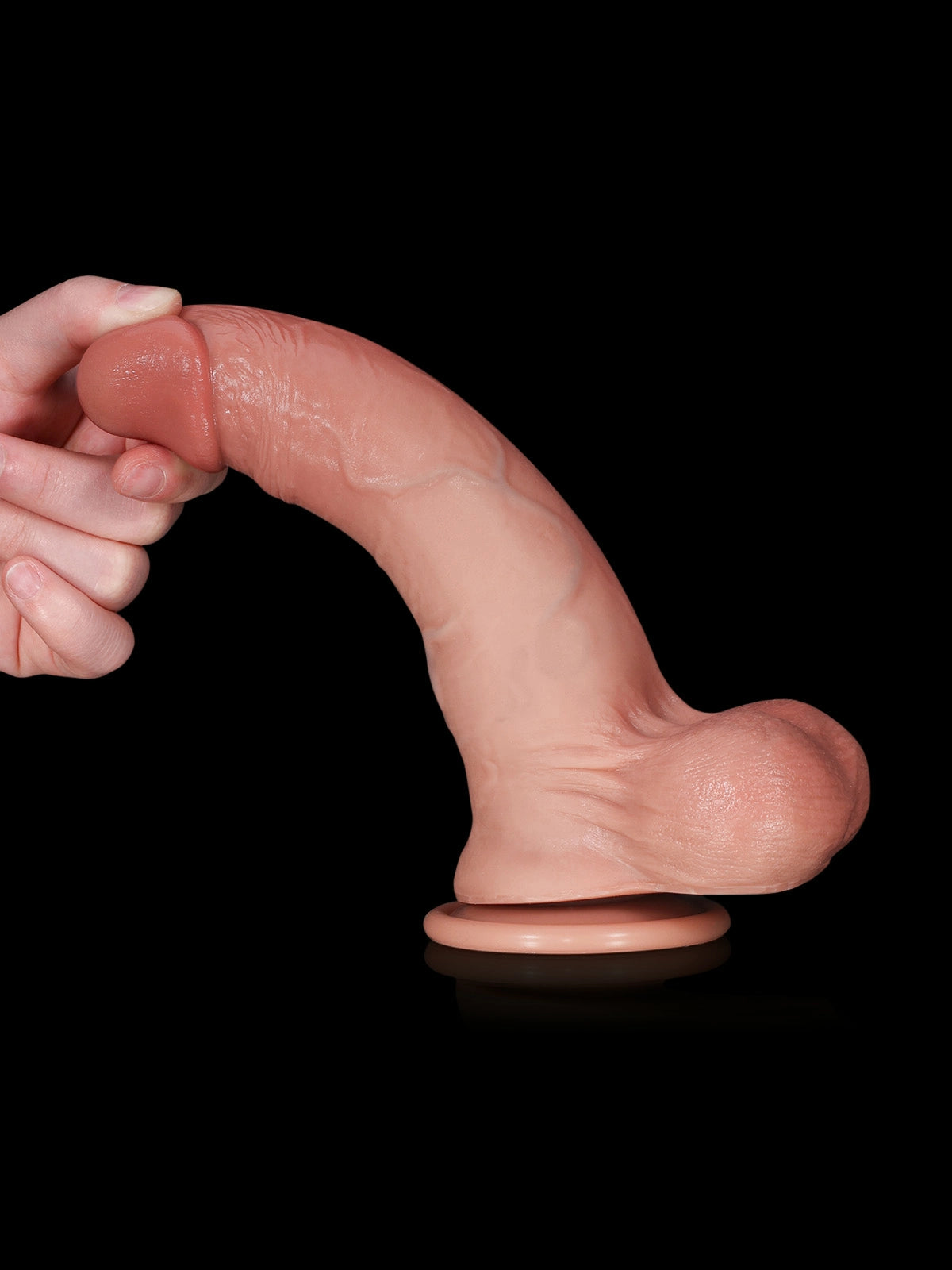 Sem - Realistischer Dildo mit Gleitender Haut und Beweglichen Hoden - 22 cm