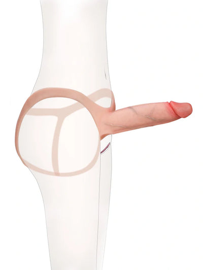 Seraphine - Tragbarer Hohldildo als Umschnalldildo, Peniserweiterung & ED-Hülle - 21 cm