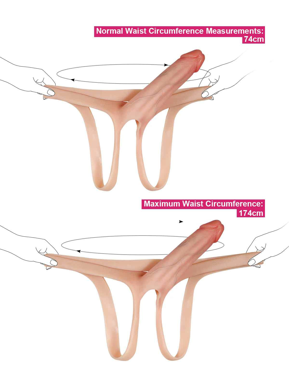 Seraphine - Tragbarer Hohldildo als Umschnalldildo, Peniserweiterung & ED-Hülle - 21 cm