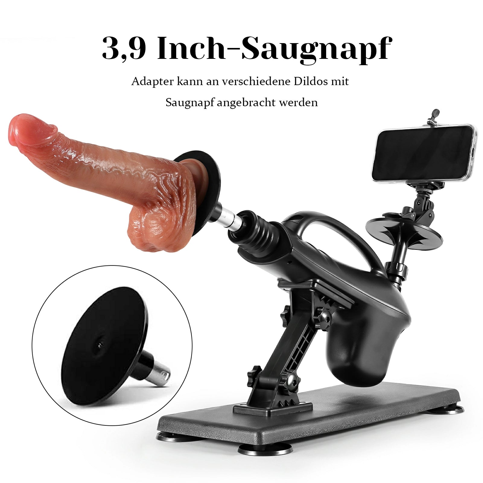 Apex - Sexmaschine-Set mit Umkehrbarer Montage, Tragegriff und 3XLR-Anschluss