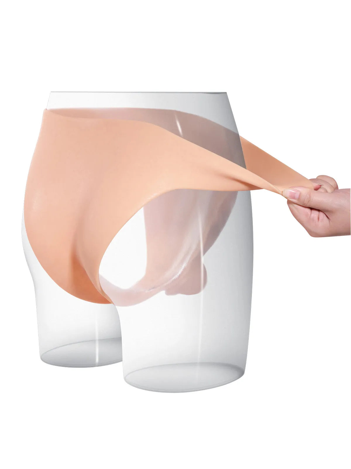 Silikon-Strap-On mit 17,5 cm realistischem Dildo - stabiler Kern & verstellbarer Gurt