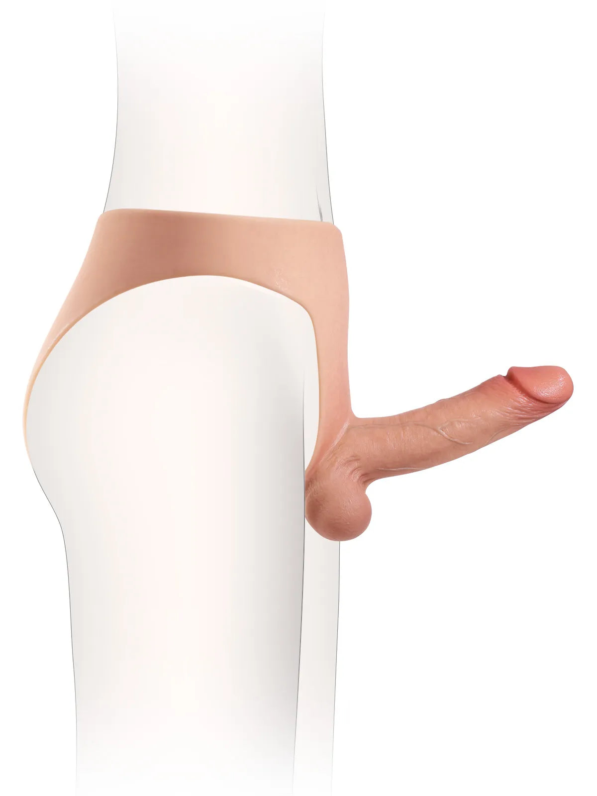 Silikon-Strap-On mit 17,5 cm realistischem Dildo - stabiler Kern & verstellbarer Gurt