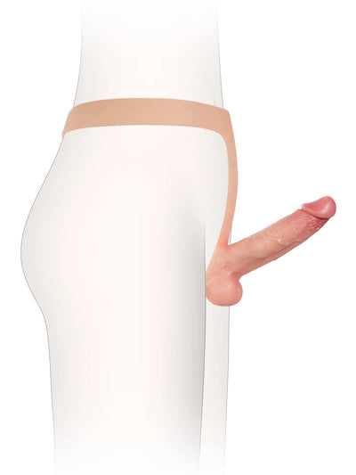 Nathan - Silikon-Strap-On mit stabilem Dildo - Ideal für lesbische Paare & Pegging - 15 cm