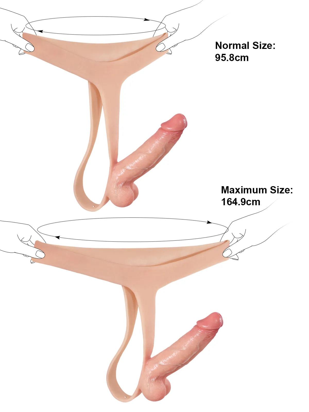 Silikon-Strap-On mit stabilem Dildo – Für lesbische Paare & Pegging